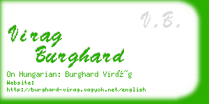 virag burghard business card